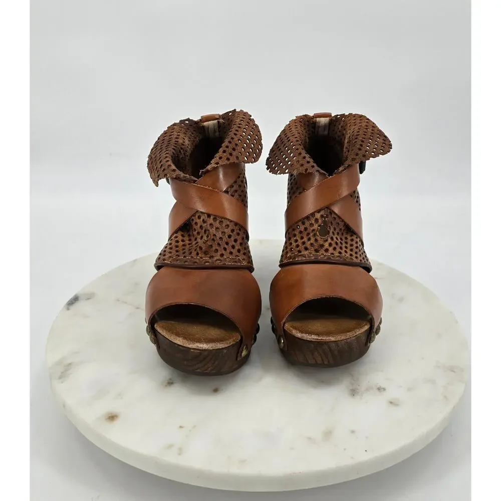 Free People Indie Festival Boho Rendering Mesh Leather Clog‎